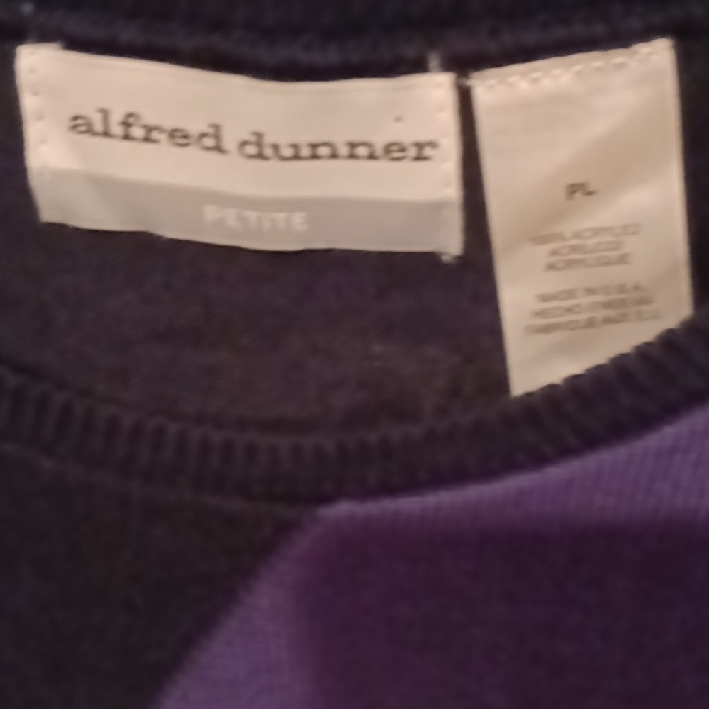 FINAL PRICE NWT alfred dunner black multicolored sweater PL